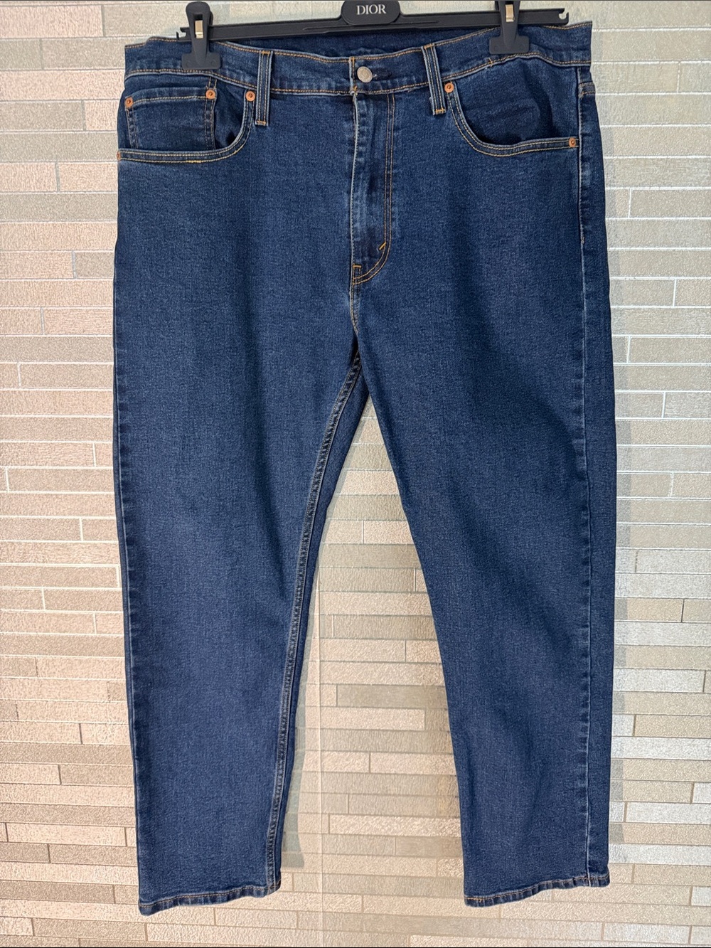 Levi's 502 Men's Dark Blue Denim Jeans 36 x 30, Classic Straight Fit